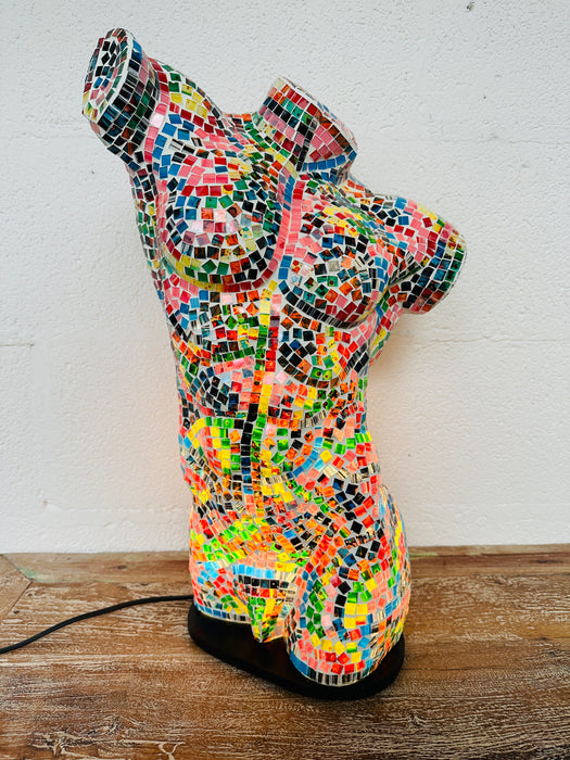 Mosaic Man Body Lamp - Rainbow