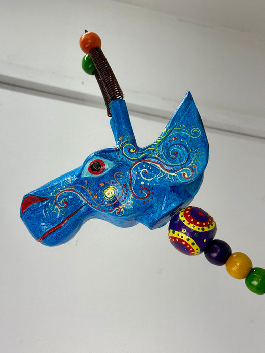Verrückte Giraffe - Groß - Blau Mix