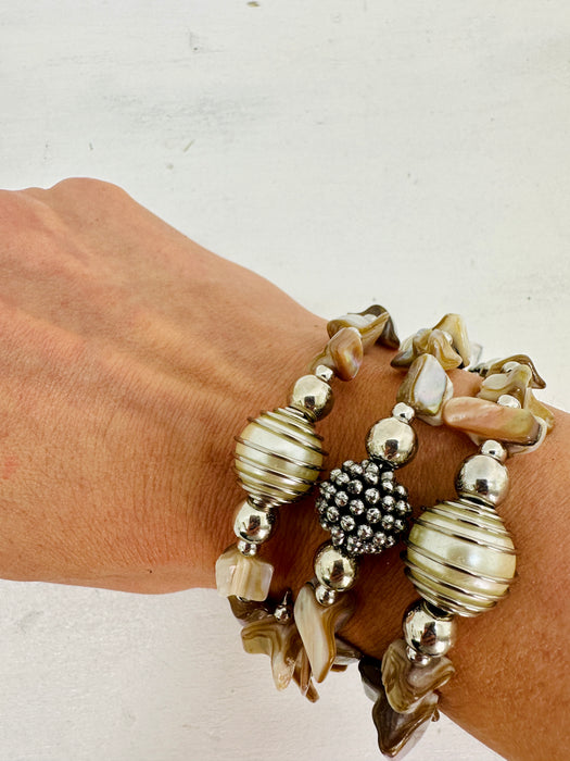Mira Bracelet - Cream ~ ALL JEWELLERY 3 FOR 2