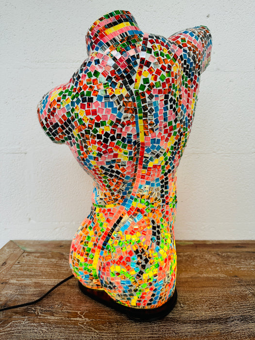 Mosaic Man Body Lamp - Rainbow