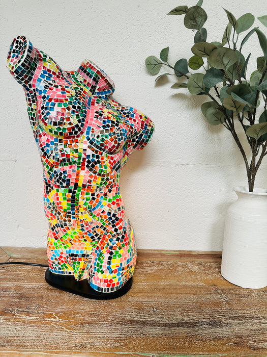 Mosaic Man Body Lamp - Rainbow