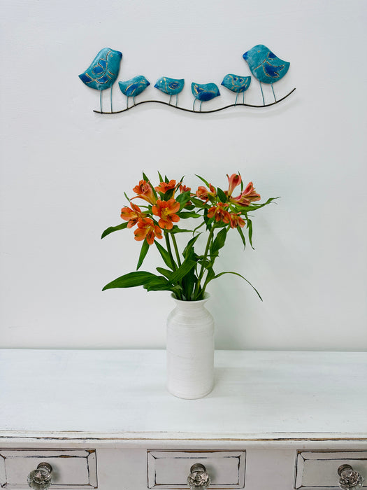 Turquoise Birds on Branch
