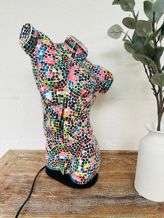 Mosaic Man Body Lamp - Rainbow