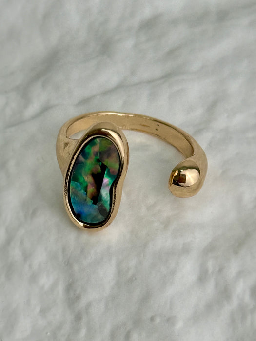 Gold Abalone Ring