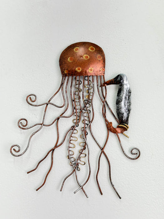Jellyfish with Seahorse - Copper
