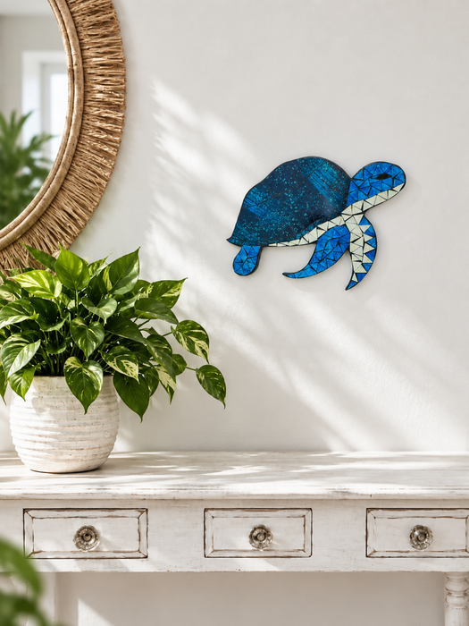 Mosaic Turtle - Blue