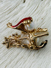 back of gold-tone brooch 