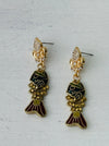 flat-lay of earrings
