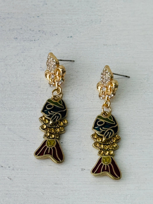 flat-lay of earrings