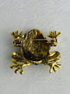 back of gold frog brooch 