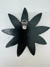 back view of mosaic glass daisy flower on a mdf base