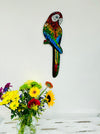 handmade mosaic glass parrot wall art on mdf base