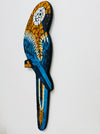 side angle of mosaic glass parrot on mdf base
