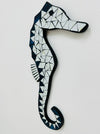 side angle of mosaic glass seahorse