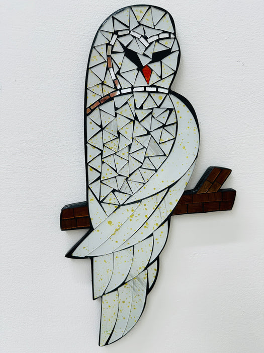 Mosaic Owl wall art on MDF base