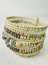 side view of beaded bracelet
