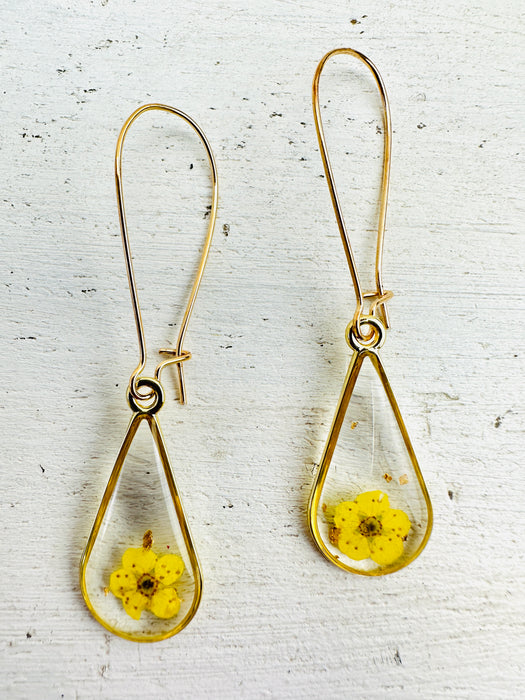 Calixta Earrings - Yellow Flower ~ ALL JEWELLERY 3 FOR 2