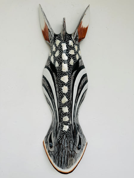 front view of zebra mask 