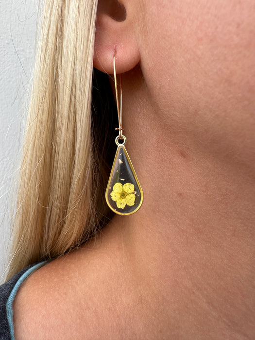 Calixta Earrings - Yellow Flower ~ ALL JEWELLERY 3 FOR 2