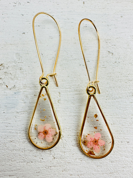 Calixta Earrings - Pink Flower ~ ALL JEWELLERY 3 FOR 2