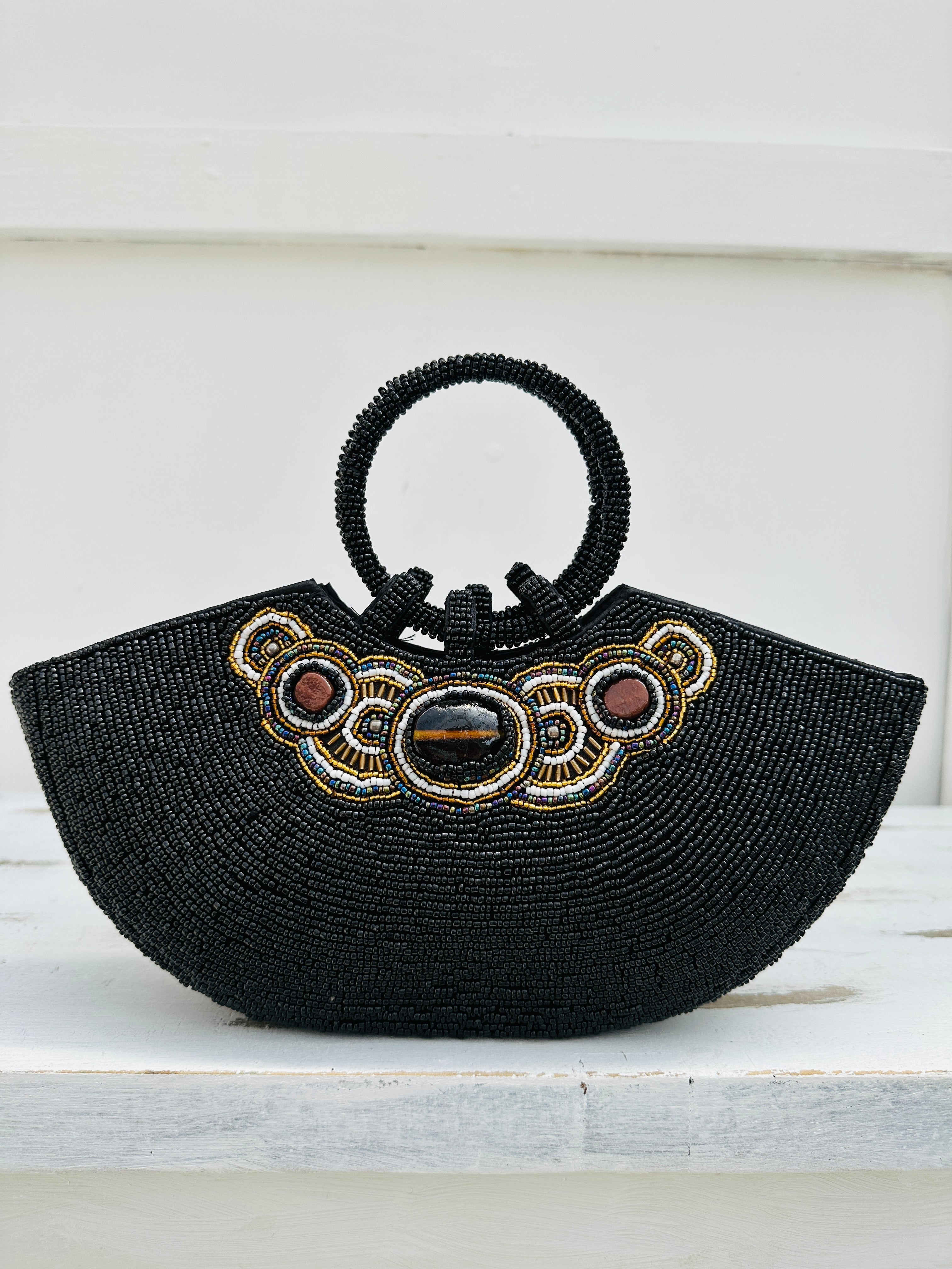 front of beaded bag