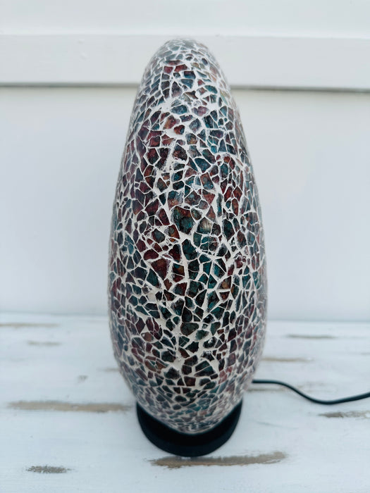 Mosaik-Donut-Lampe, mittelgroß, Burgunderrot