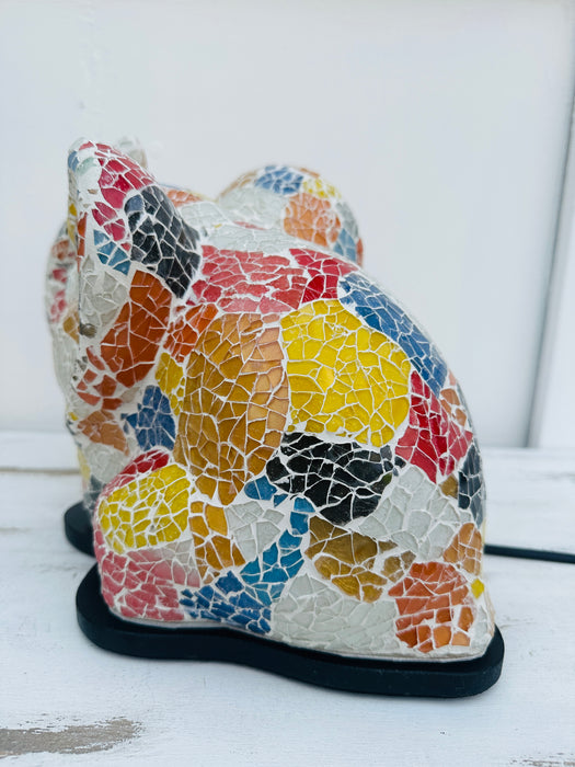 Mosaic Elephant Lamp - Multi