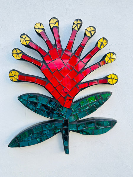 mosaic flower front view