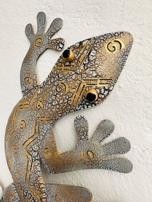 Crackle Gecko White Gold- Small