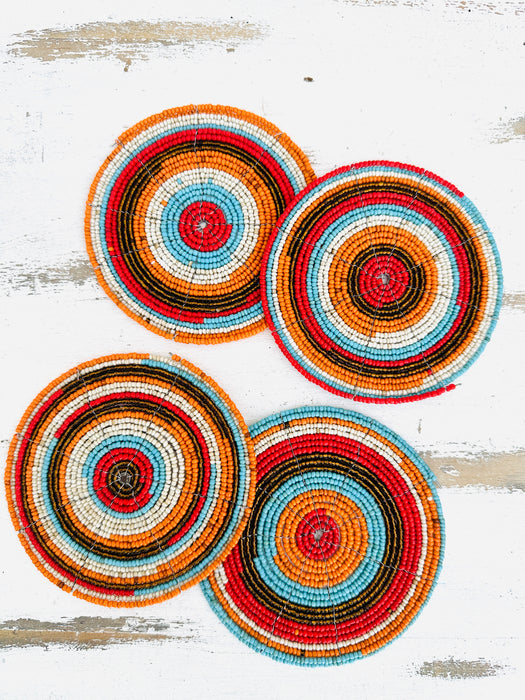 Beaded Coaster - Multi