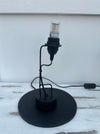 base and bulb view of mosaic cylinder lamp 