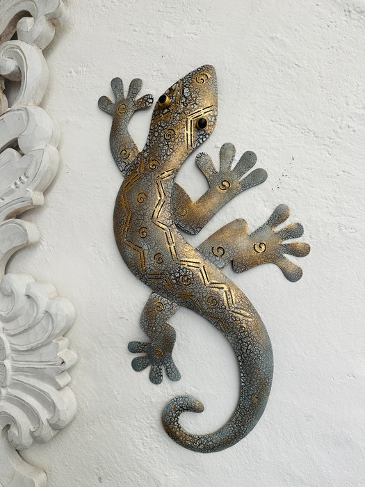 Crackle Gecko White Gold- Small
