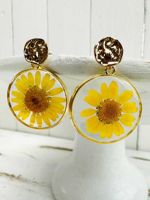 Daisy Earrings - Yellow ~ ALL JEWELLERY 3 FOR 2