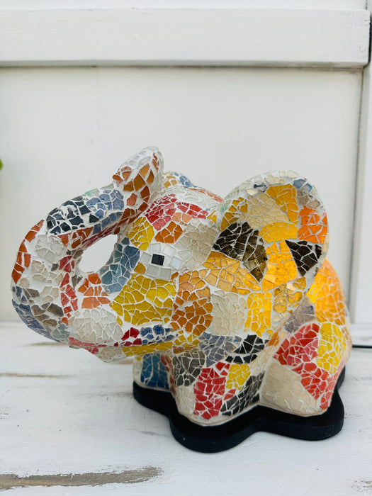 Mosaic Elephant Lamp - Multi
