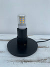 base and bulb view of mosaic cylinder lamp