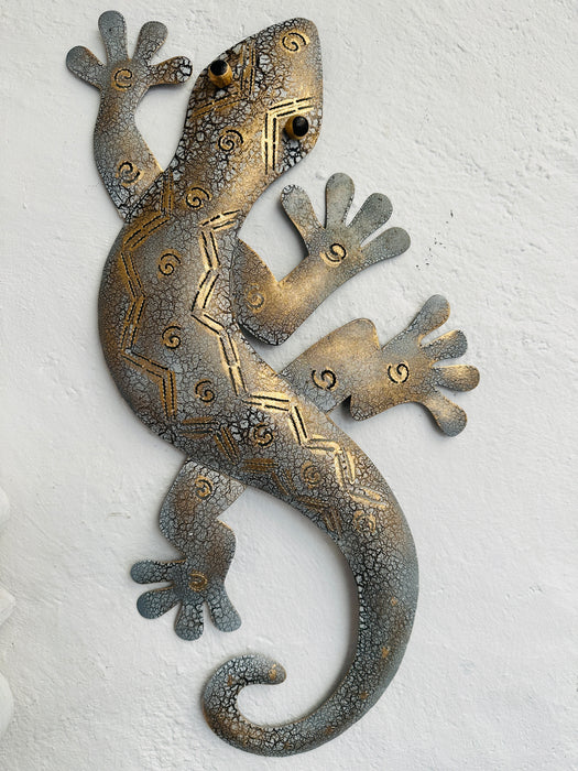 Crackle Gecko White Gold- Small