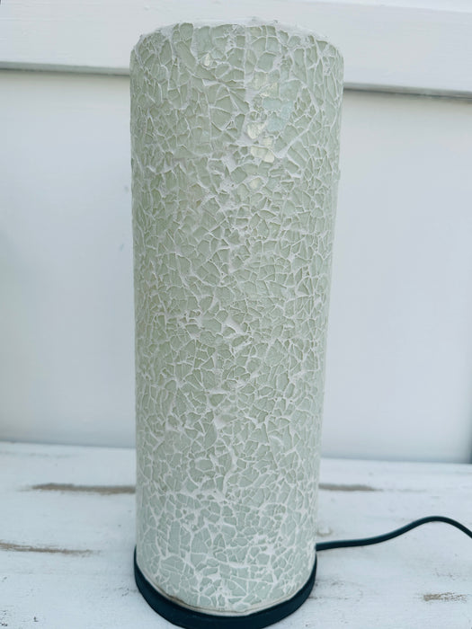 Mosaic Cylinder Lamp Small - White