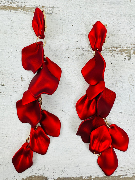 Feronia Earrings - Red ~ ALL JEWELLERY 3 FOR 2