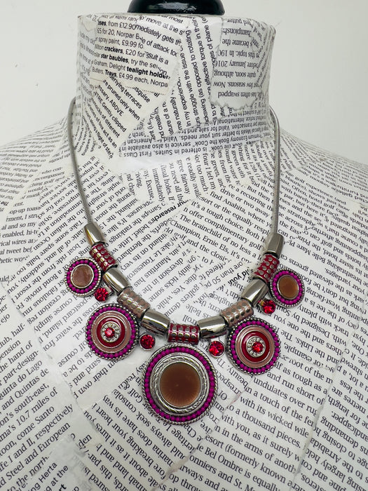 Reine Necklace- Pink ~ ALL JEWELLERY 3 FOR 2