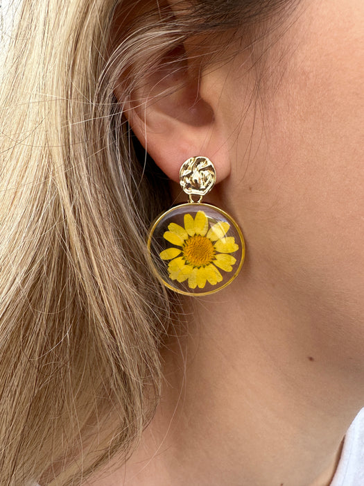 Daisy Earrings - Yellow ~ ALL JEWELLERY 3 FOR 2