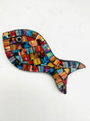 aerial view of single mosaic fish 