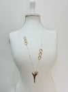 Necklace with heart pendants on a mannequin 
