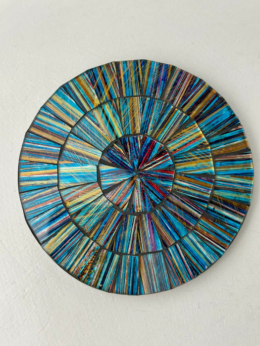 close up of mosaic coaster