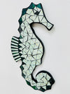 close-up of mosaic seahorse