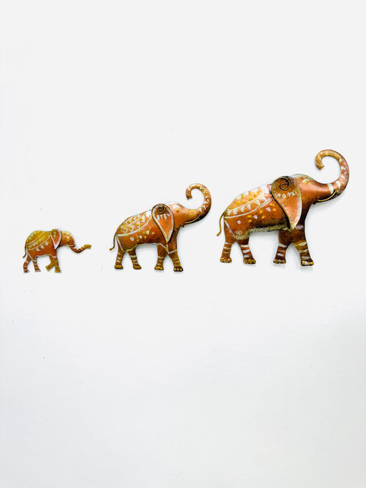 Styling inspiration showing small, medium and large Nala elephant wall art displayed together