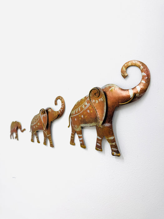 Angle view showing the full Nala elephant family