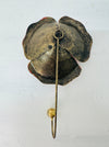 Back view of handmade poppy flower wall hook.