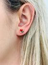 heart shaped stud earrings