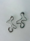 silver-tone abstract earrings