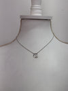 silver necklace with crescent moon an star pendant dainty celestial design.